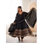 Elegant Embroidered Sequence Designer Anarkali Gown Set (3 Piece) - Image 8