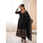 Elegant Embroidered Sequence Designer Anarkali Gown Set (3 Piece) - Image 16