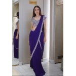 Designer Embroidered Lehenga Saree with Stitched Blouse (Ready To Wear)