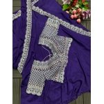 Designer Embroidered Lehenga Saree with Stitched Blouse (Ready To Wear) - Image 2