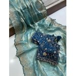 Lavanya Bloom Organza Saree - Image 2