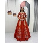 Mayura Heritage Embroidered Anarkali Gown with Dupatta - Image 4