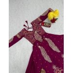 Mayura Heritage Embroidered Anarkali Gown with Dupatta - Image 6