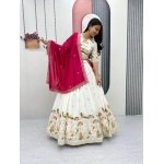 Royal Vichitra Silk Embroidered Lehenga Choli Set with Designer Dupatta