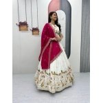 Royal Vichitra Silk Embroidered Lehenga Choli Set with Designer Dupatta - Image 7