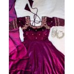 Fendy Satin Embroidered Sequence Gown with Dupatta - Image 14