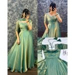 Fendy Satin Embroidered Sequence Gown with Dupatta - Image 5