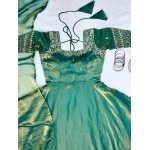 Fendy Satin Embroidered Sequence Gown with Dupatta - Image 2