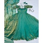 Fendy Satin Embroidered Sequence Gown with Dupatta - Image 13