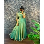 Fendy Satin Embroidered Sequence Gown with Dupatta - Image 7
