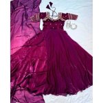 Fendy Satin Embroidered Sequence Gown with Dupatta - Image 11