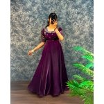 Fendy Satin Embroidered Sequence Gown with Dupatta - Image 9