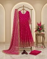 Designer Gown with Pant & Dupatta Set - Image 11