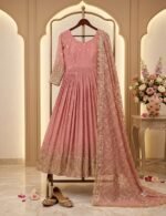 Designer Gown with Pant & Dupatta Set - Image 15