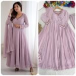 Party Wear Fox Georgette Gown with Pant & Dupatta - Image 19